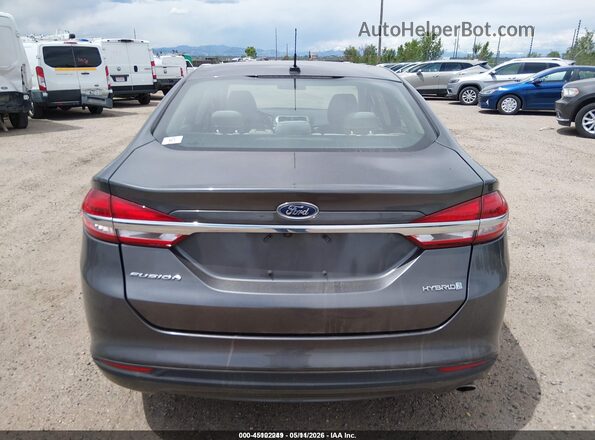 3FA6P0UUXJR235905 2018 FORD FUSION HYBRID Gray 