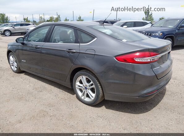 3FA6P0UUXJR235905 2018 FORD FUSION HYBRID Gray Задня ліва чверть