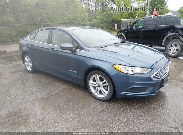 3FA6P0UUXJR235953 2018 FORD FUSION HYBRID Blue Przód prawy