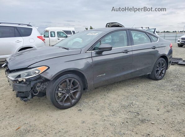 3FA6P0UUXJR261663 2018 FORD FUSION Серый Передняя левая четверть