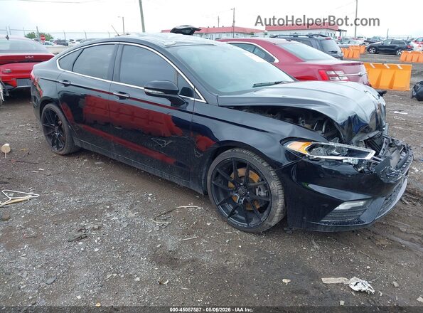 3FA6P0VP9JR201611 2018 FORD FUSION Черный Передняя правая четверть