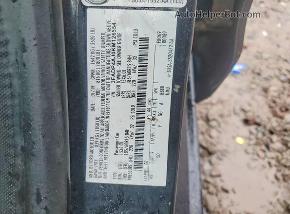 3FADP4AJ0KM126554 2019 FORD FIESTA Black Вид підкапотного простору