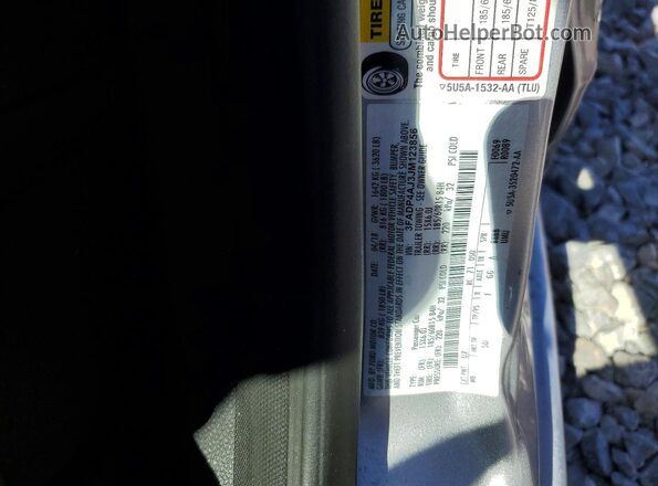 3FADP4AJ3JM123856 2018 FORD FIESTA Silver Вид підкапотного простору