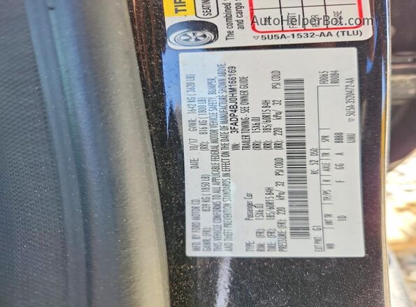 3FADP4BJ0HM166169 2017 FORD FIESTA Black Engine compartment view