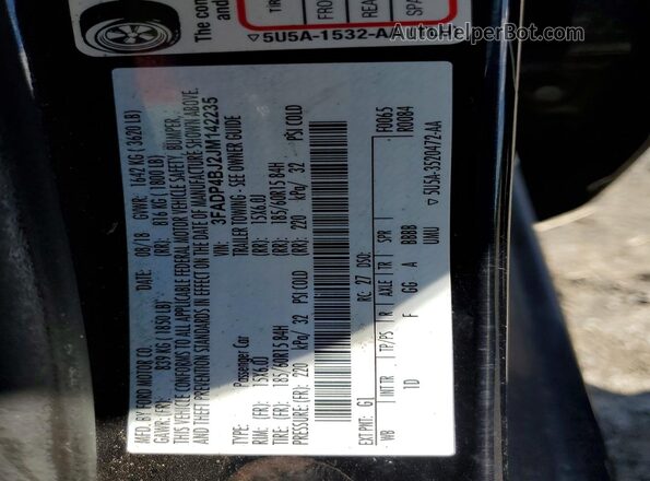3FADP4BJ2JM142235 2018 FORD FIESTA Черный Вид подкапотного пространства