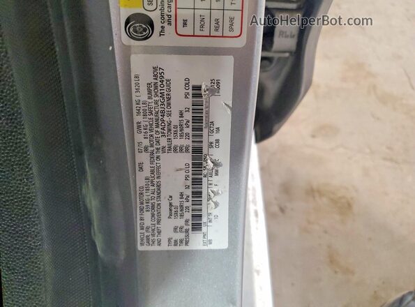 3FADP4BJ3GM104957 2016 FORD FIESTA Silver Widok komory silnika