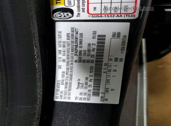 3FADP4BJ5KM114477 2019 FORD FIESTA Серый Вид подкапотного пространства
