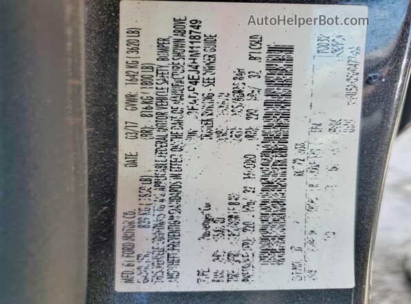 3FADP4EJ4HM118749 2017 FORD FIESTA Gray Engine compartment view