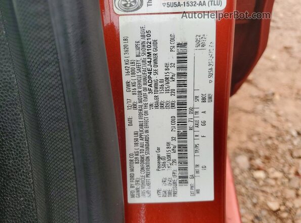 3FADP4EJ4JM102105 2018 FORD FIESTA Красный Вид подкапотного пространства