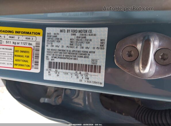 3FMCR9B68PRD41483 2023 FORD BRONCO SPORT Синий Вид подкапотного пространства
