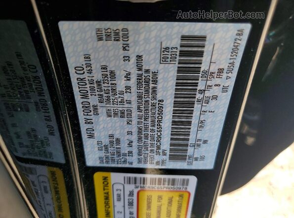 3FMCR9C65PRD50978 2023 FORD BRONCO Черный Вид подкапотного пространства