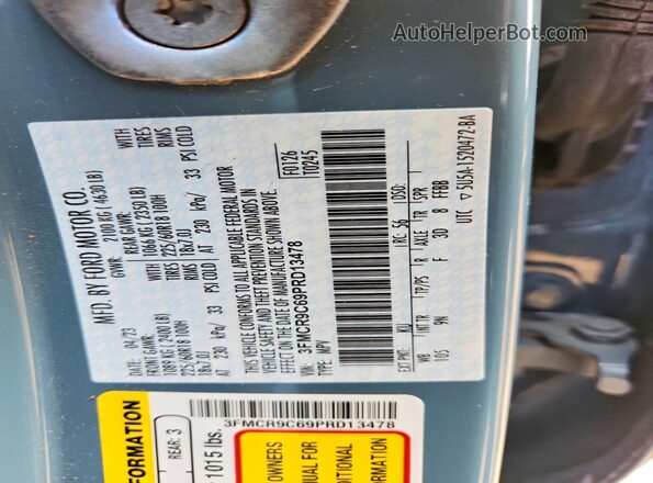3FMCR9C69PRD13478 2023 FORD BRONCO Blue Vista del compartimento del motor