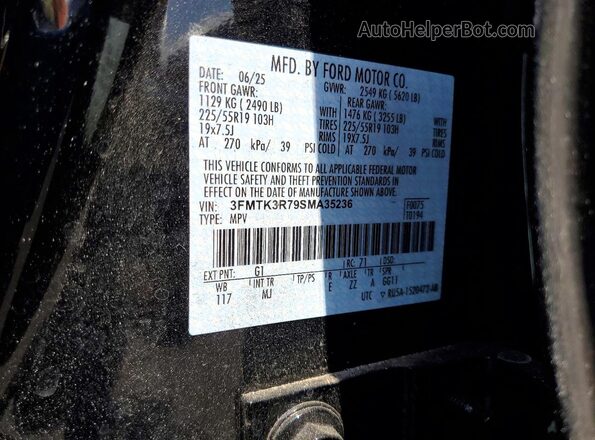 3FMTK3R79SMA35236 2025 FORD MUSTANG Black VIN sticker view