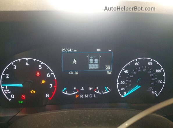 3FTTW8F97PRB01465 2023 FORD MAVERICK Red Вид щитка приладів