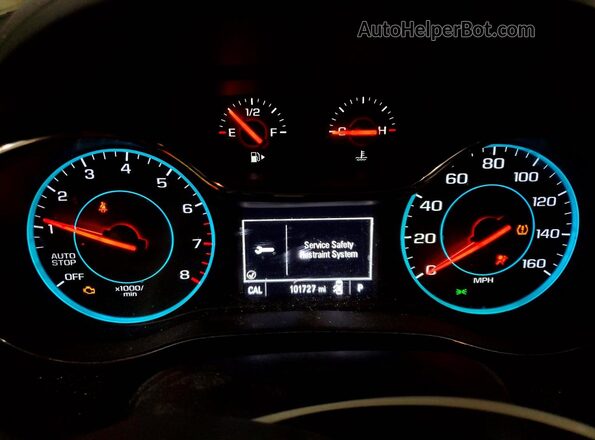 3G1BE6SM3JS654099 2018 CHEVROLET CRUZE Blue Սարքավորումների վահանակի տեսք