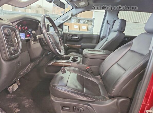 3GCPYFED3KG130794 2019 CHEVROLET SILVERADO Red Widok wnętrza z przodu