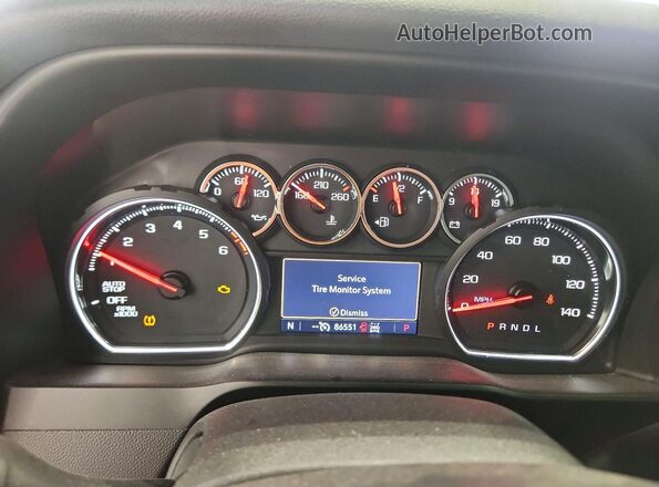 3GCPYFED3KG130794 2019 CHEVROLET SILVERADO Red Widok zestawu wskaźników