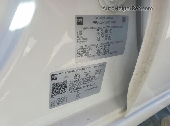 3GCUDFELXPG213975 2023 CHEVROLET SILVERADO White Widok komory silnika