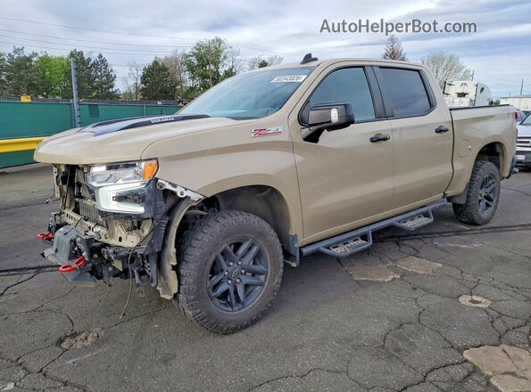 3GCUDFET9NG598734 2022 CHEVROLET SILVERADO Tan Передня ліва чверть