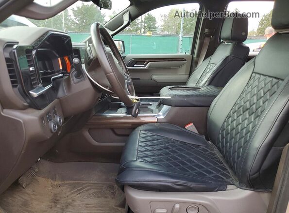 3GCUDFET9NG598734 2022 CHEVROLET SILVERADO Tan Вид салону спереду