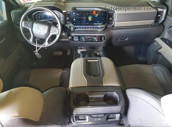 3GCUDHELXNG592629 2022 CHEVROLET SILVERADO Желто-коричневый Вид панели приборов
