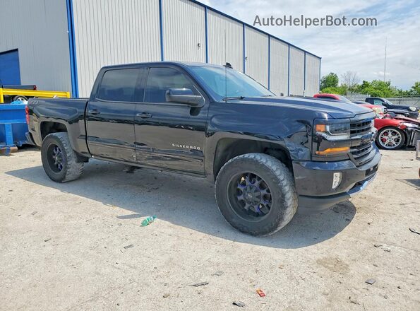 3GCUKREC0JG366685 2018 CHEVROLET SILVERADO Черный Передняя правая четверть