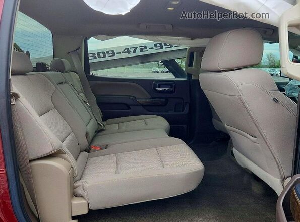 3GCUKREC2GG155190 2016 CHEVROLET SILVERADO Burgundy Rear seats view