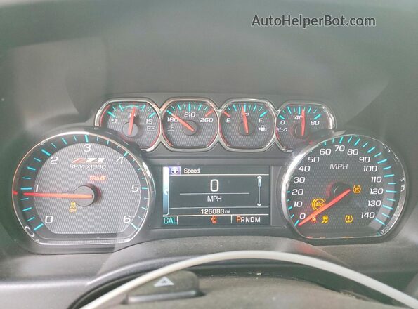 3GCUKREC4GG312637 2016 CHEVROLET SILVERADO Silver Widok zestawu wskaźników