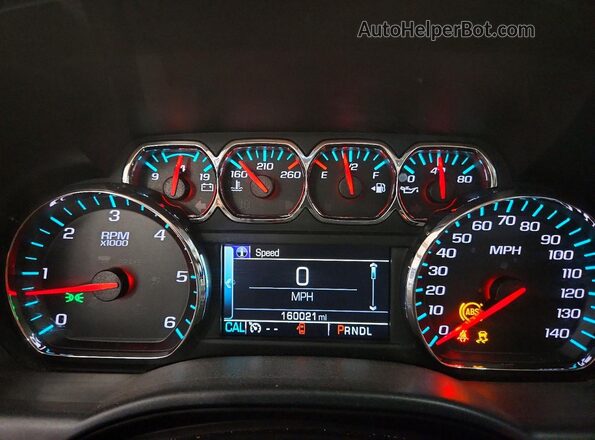 3GCUKREC4HG276904 2017 CHEVROLET SILVERADO Синий Вид щитка приборов