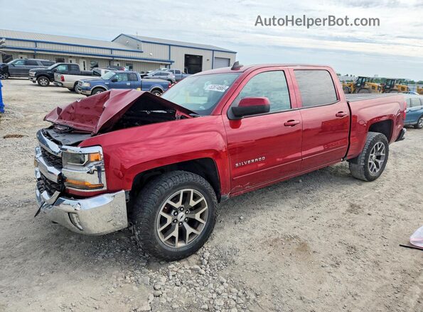 3GCUKREC4JG346178 2018 CHEVROLET SILVERADO Maroon წინა მარცხენა ხედი სამი მეოთხედიდან