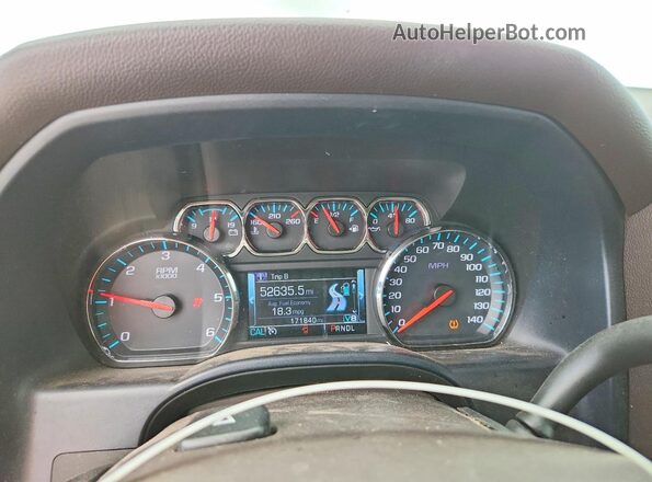 3GCUKREC5JG614705 2018 CHEVROLET SILVERADO White Вид щитка приладів