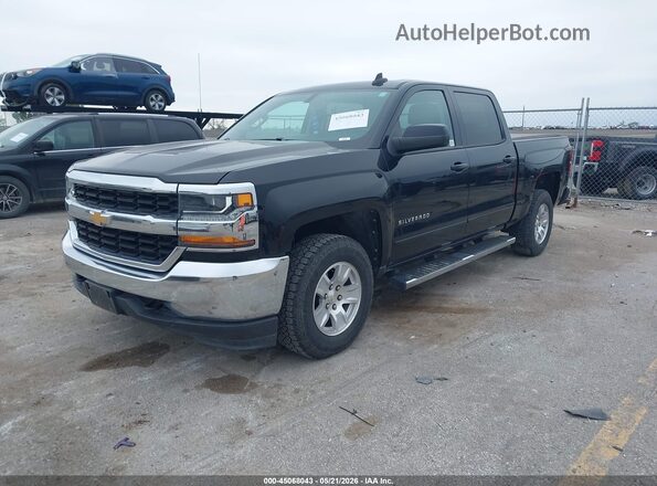 3GCUKREC6JG347106 2018 CHEVROLET SILVERADO Black წინა მარცხენა ხედი სამი მეოთხედიდან