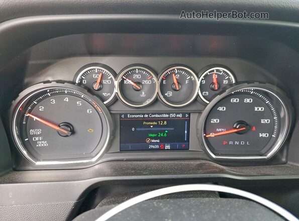 3GCUYEED6MG126013 2021 CHEVROLET SILVERADO Черный Вид щитка приборов