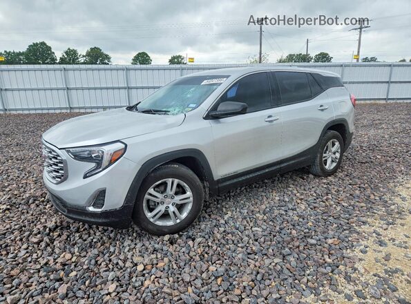 3GKALLEV3JL251461 2018 GMC TERRAIN Серебряный Передняя левая четверть