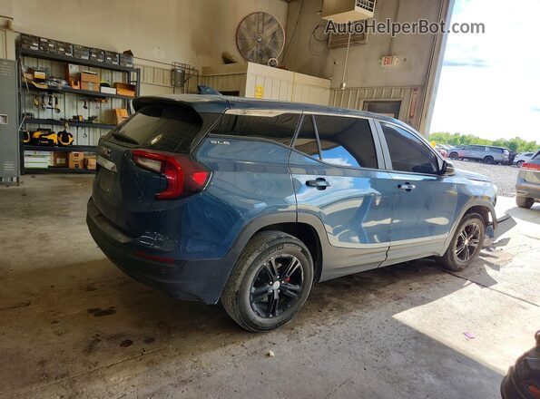 3GKALMEG5RL211322 2024 GMC TERRAIN Синий Задняя правая четверть
