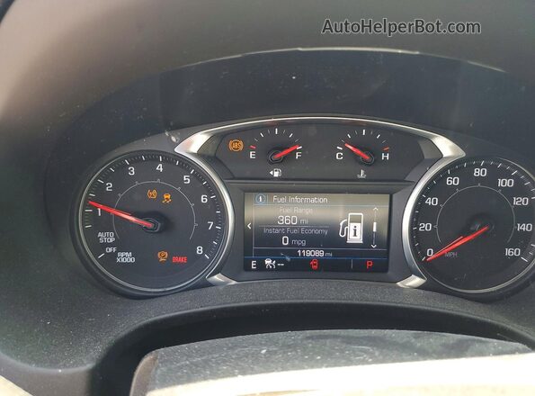 3GKALMEV1LL101907 2020 GMC TERRAIN Синий Вид щитка приборов