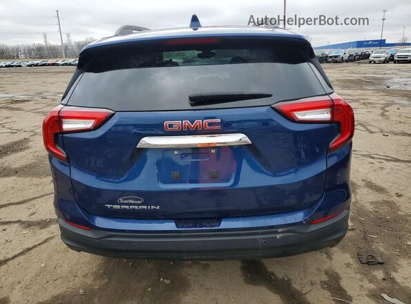 3GKALMEV1NL131296 2022 GMC TERRAIN Blue უკანა ხედი