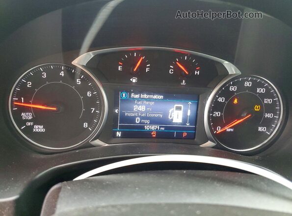 3GKALMEV7KL336584 2019 GMC TERRAIN Белый Вид щитка приборов