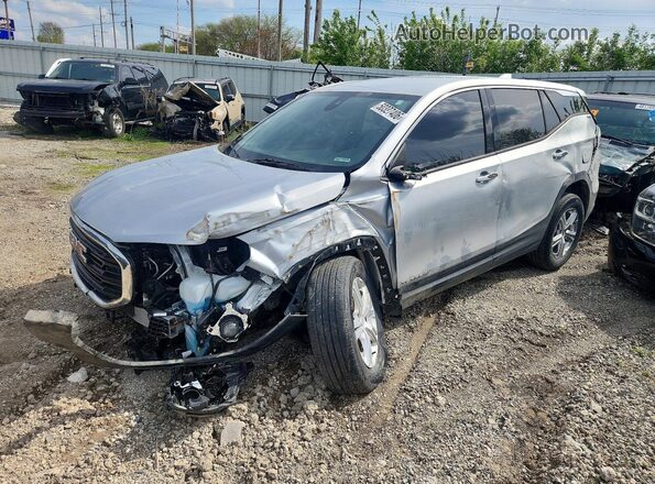 3GKALMEV9LL315284 2020 GMC TERRAIN Серебряный Передняя левая четверть