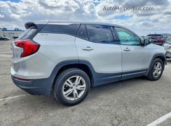 3GKALMEVXJL253424 2018 GMC TERRAIN Серебряный Задняя правая четверть