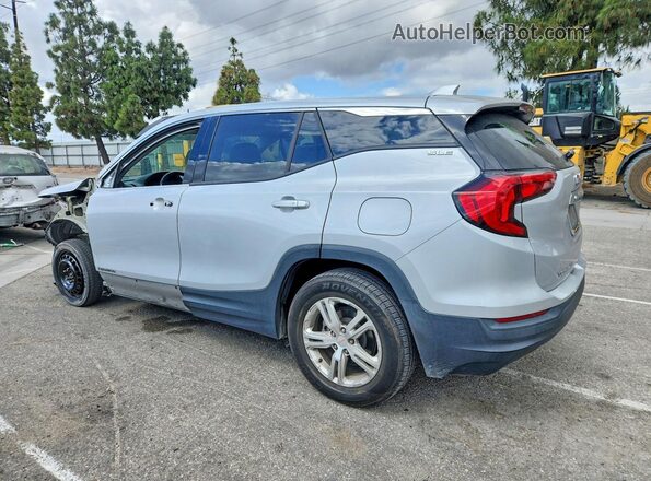 3GKALMEVXJL253424 2018 GMC TERRAIN Серебряный Задняя левая четверть