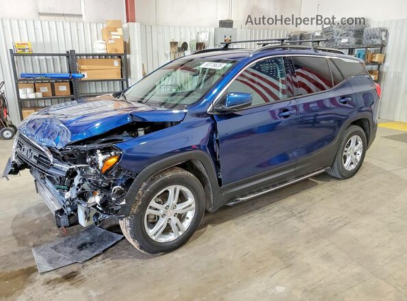 3GKALMEVXLL143752 2020 GMC TERRAIN Blue Vista tres cuartos delantera izquierda