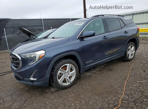 3GKALMEX2JL126913 2018 GMC TERRAIN Синий Передняя левая четверть