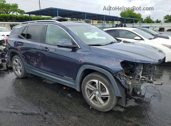 3GKALPEV7JL298211 2018 GMC TERRAIN Синий Передняя правая четверть