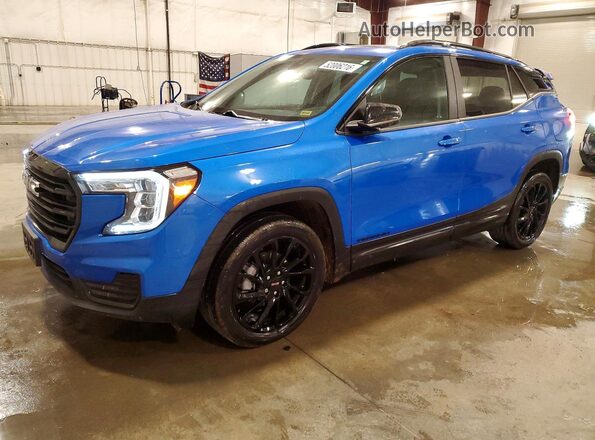 3GKALTEG2RL299322 2024 GMC TERRAIN Синий Передняя левая четверть
