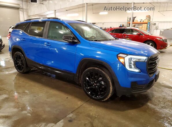 3GKALTEG2RL299322 2024 GMC TERRAIN Синий Передняя правая четверть