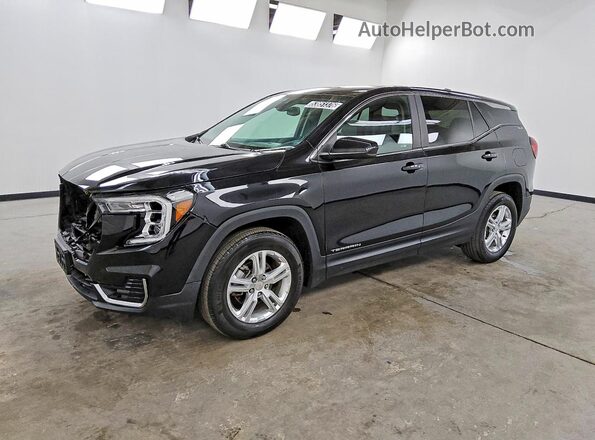 3GKALTEV0NL168527 2022 GMC TERRAIN Черный Передняя левая четверть