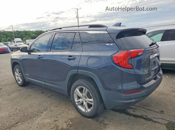 3GKALTEV2JL191866 2018 GMC TERRAIN Blue Trasero izquierdo