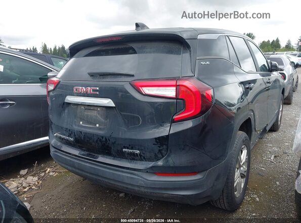 3GKALTEV7NL168136 2022 GMC TERRAIN Черный Задняя правая четверть
