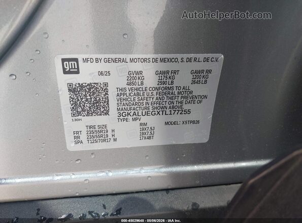 3GKALUEGXTL177255 2026 GMC TERRAIN Серый Вид подкапотного пространства